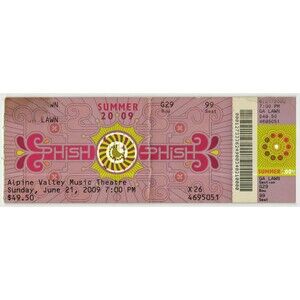 2009 Phish PTBM Concert Ticket Stub East Troy WI